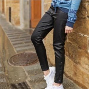 GAP Inner Cozy Leggings Wax Coated Skinny Jeans